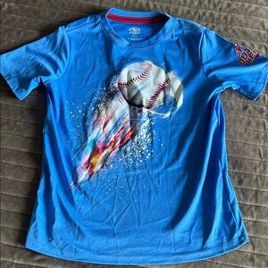 Athletic Works Blue T-Shirt with Red Accent
